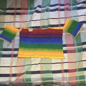 Rainbow crop top